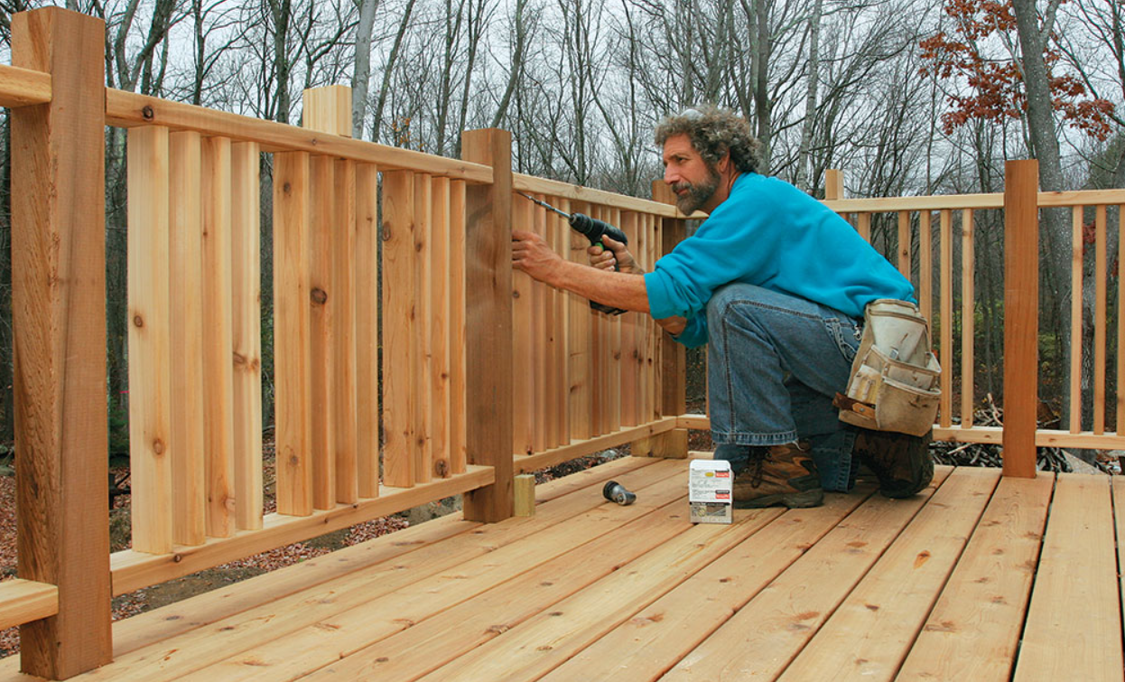 wood deck railings