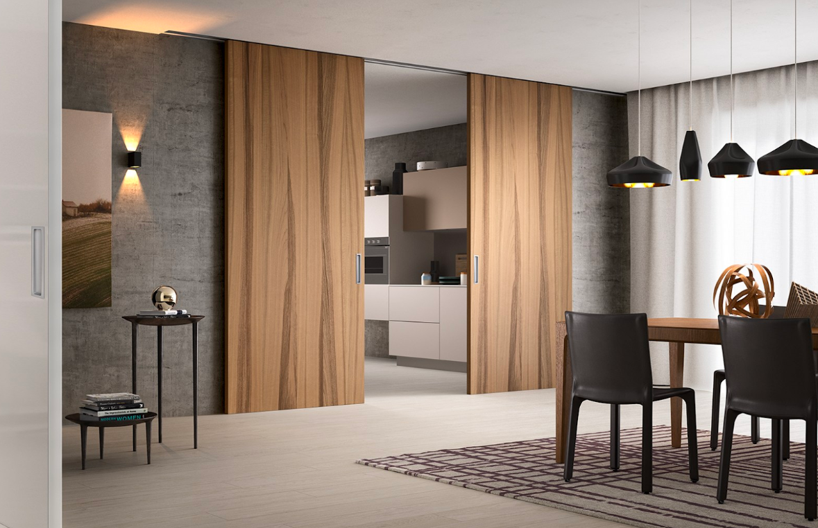 wooden sliding door
