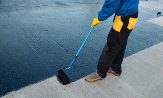 applying waterproof membrane